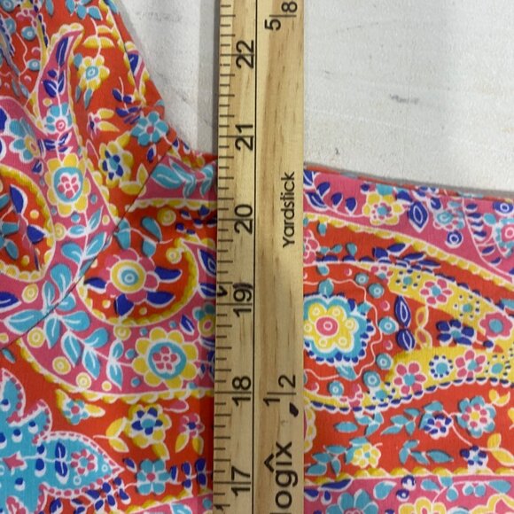 Talbots Top Womens Petite XLP Paisley Vibrant Tee Shirt 3/4 Sleeve Colorful Spri - Picture 5 of 10